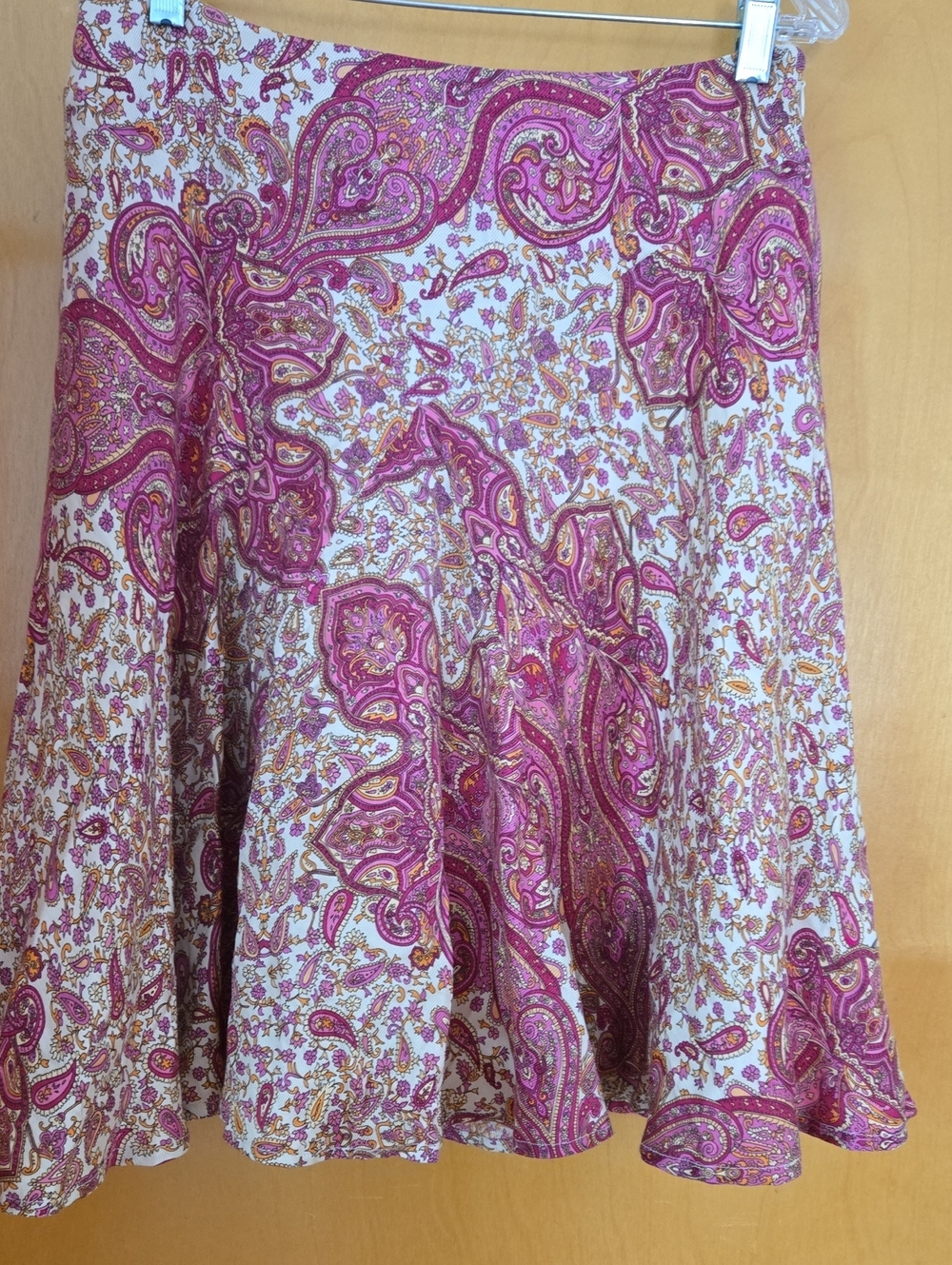 Worthington Fuchsia Paisley Circle Skirt